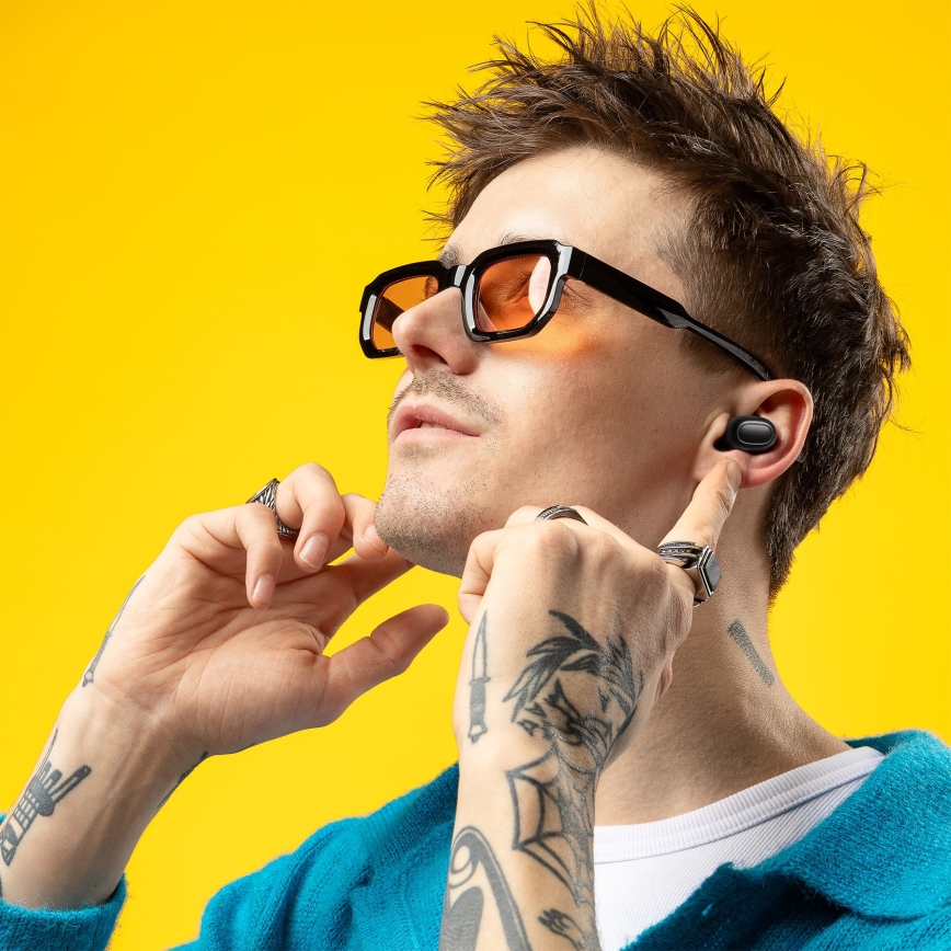 Niceboy HIVE Podsie 4 - Bezdrôtové slúchadlá IP54 čierna