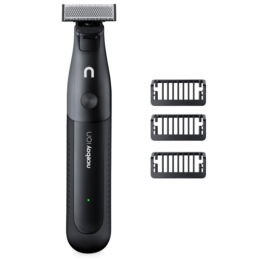 Niceboy ION AirBlade - Zastrihávač fúzov 5W/5V 800 mAh IPX6 čierna