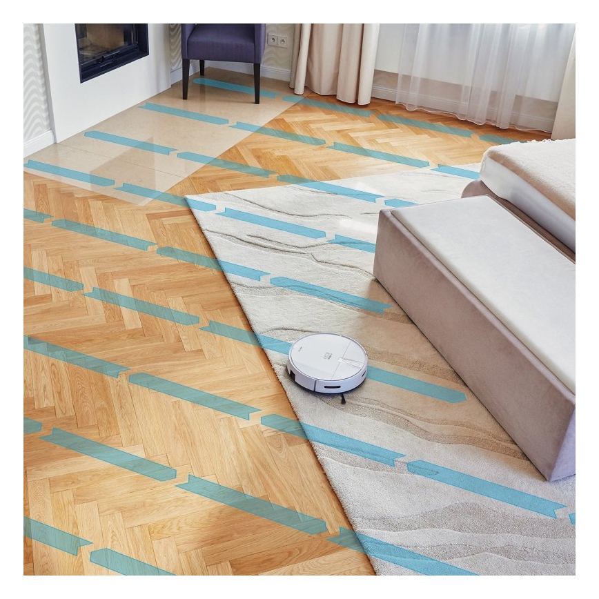 Niceboy ION Charles i4 - Inteligentný robotický vysávač 2v1 4400 mAh Wi-Fi biela + diaľkové ovládanie