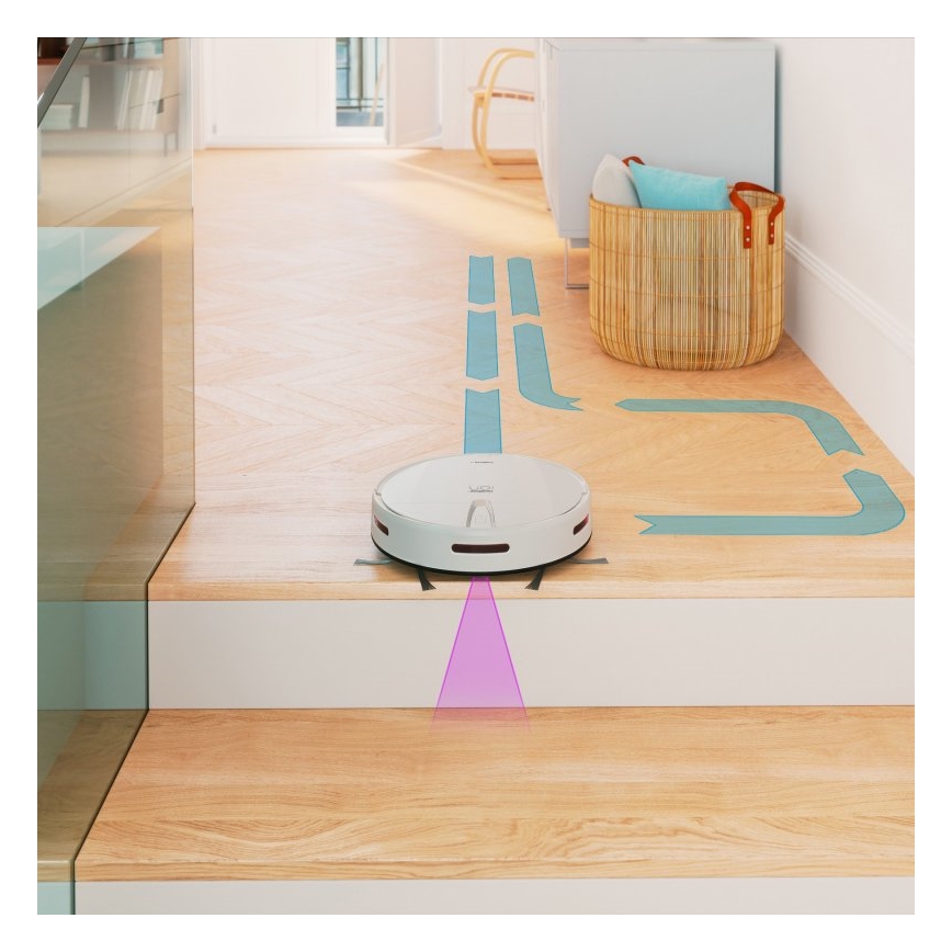Niceboy ION Charles i4 - Inteligentný robotický vysávač 2v1 4400 mAh Wi-Fi biela + diaľkové ovládanie