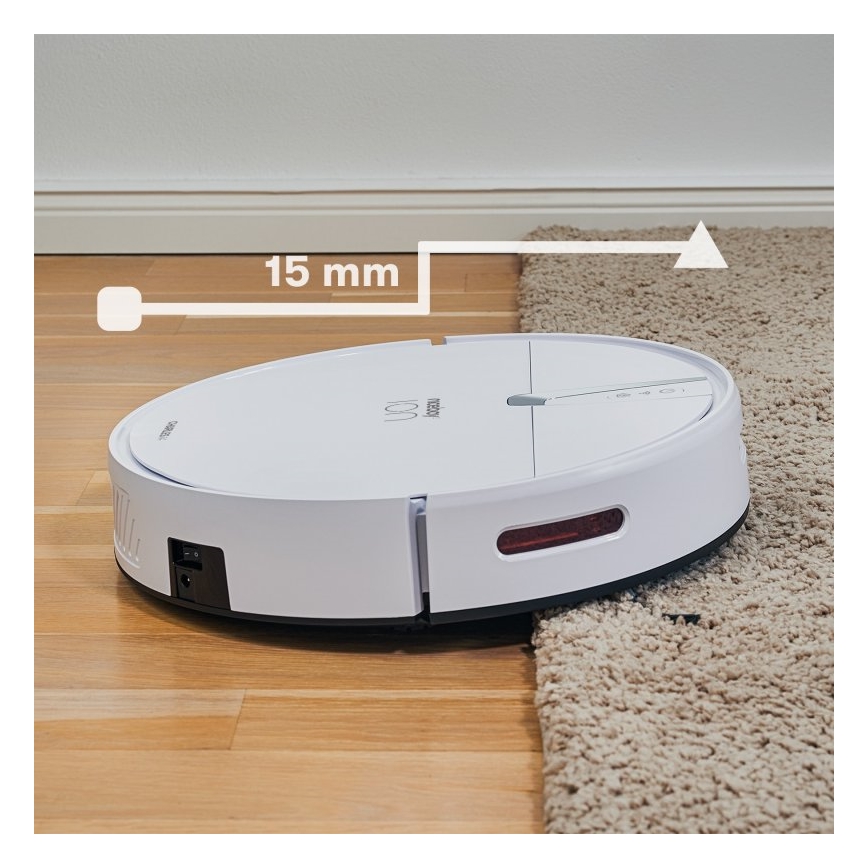 Niceboy ION Charles i4 - Inteligentný robotický vysávač 2v1 4400 mAh Wi-Fi biela + diaľkové ovládanie