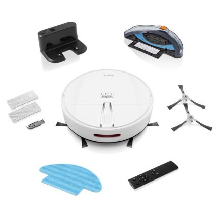 Niceboy ION Charles i4 - Inteligentný robotický vysávač 2v1 4400 mAh Wi-Fi biela + diaľkové ovládanie