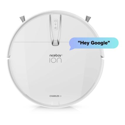 Niceboy ION Charles i4 - Inteligentný robotický vysávač 2v1 4400 mAh Wi-Fi biela + diaľkové ovládanie