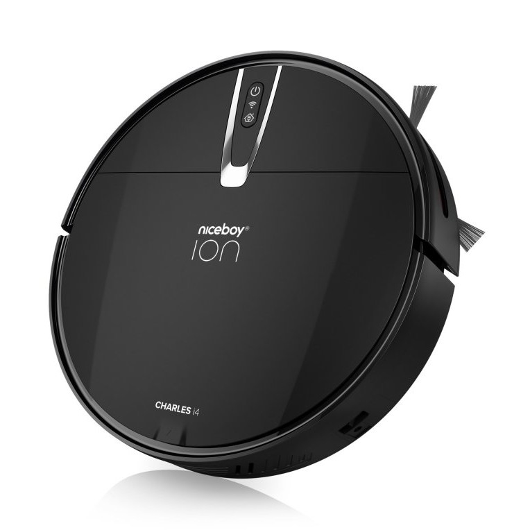 Niceboy ION Charles i4 - Inteligentný robotický vysávač 2v1 4400 mAh Wi-Fi čierna + diaľkové ovládanie