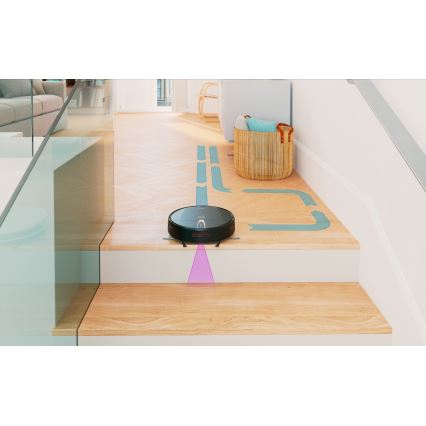 Niceboy ION Charles i4 - Inteligentný robotický vysávač 2v1 4400 mAh Wi-Fi čierna + diaľkové ovládanie