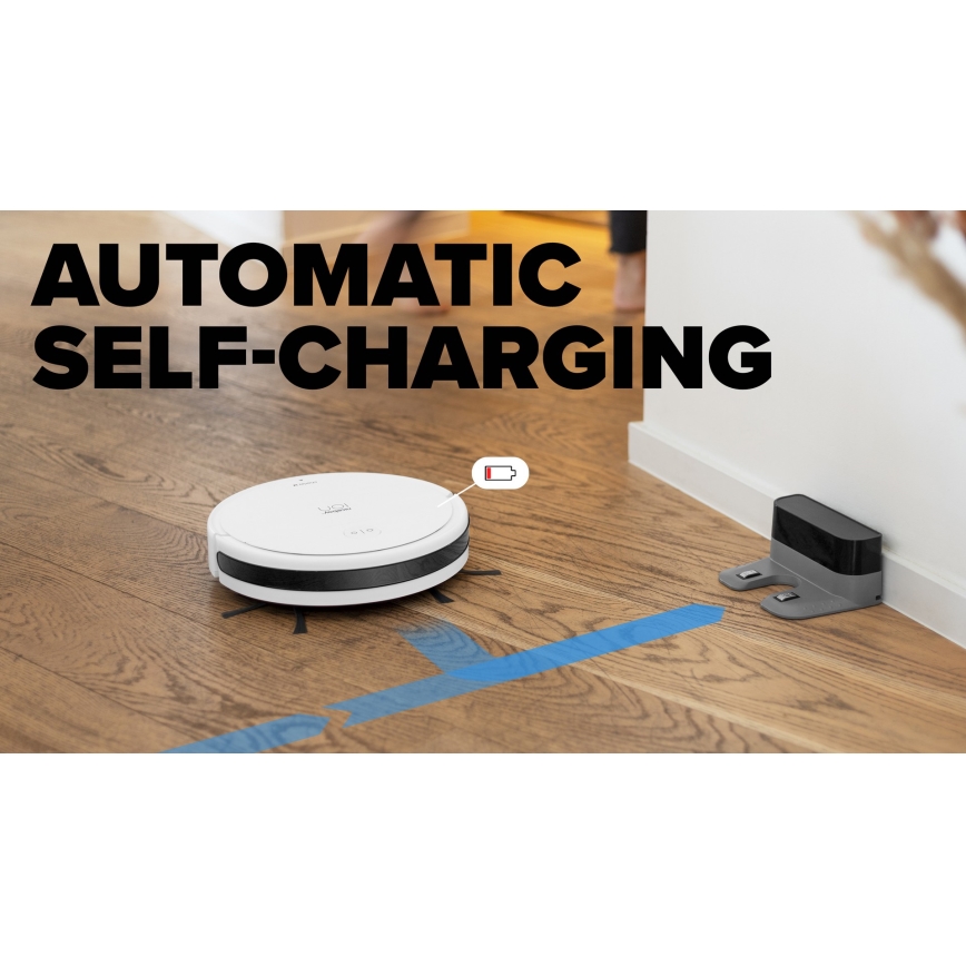 Niceboy ION Charles i6 - Inteligentný robotický vysávač 2v1 2600 mAh Wi-Fi biela
