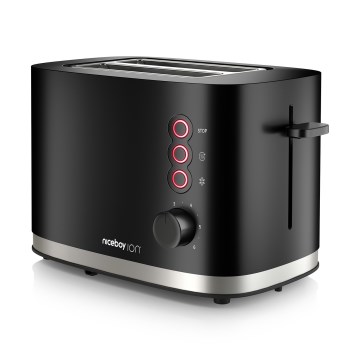 Niceboy ION Cruncher C3 - Hriankovač s dvomi otvormi a rozpekačom 870W/230V čierna