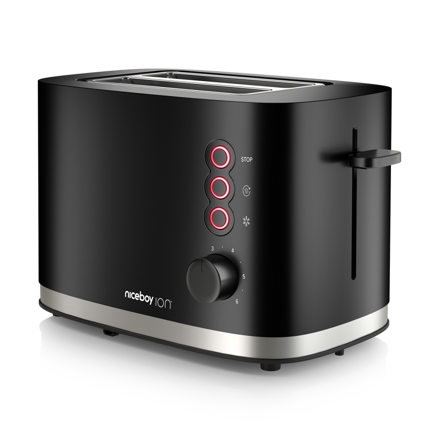 Niceboy ION Cruncher C3 - Hriankovač s dvomi otvormi a rozpekačom 870W/230V čierna