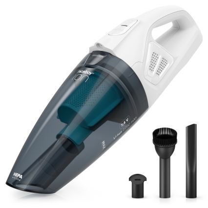 Niceboy ION Hurricane R1 - Nabíjací ručný vysávač 50W/2200 mAh biela/modrá