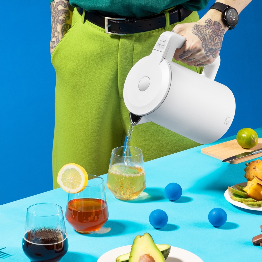 Niceboy ION SmartKettle - Inteligentná rýchlovarná kanvica s termoreguláciou 1,7 l 2200W/230V Wi-Fi biela