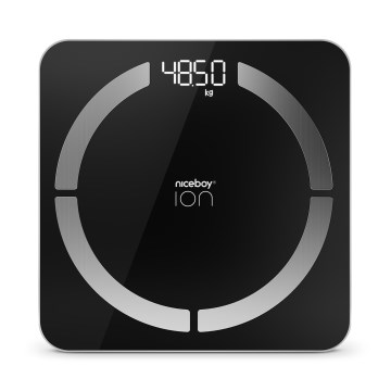 Niceboy ION SmartScale - Inteligentná digitálna osobná váha 3xAAA čierna