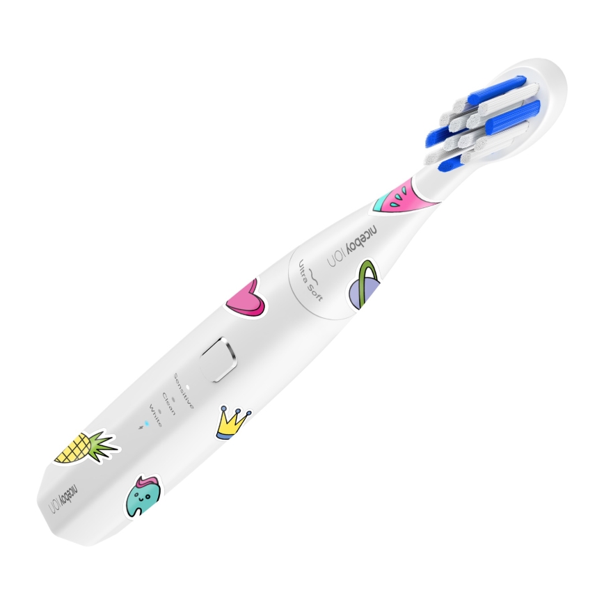 Niceboy ION Sonic Kids - Detská sonická zubná kefka 500 mAh IPX7 biela