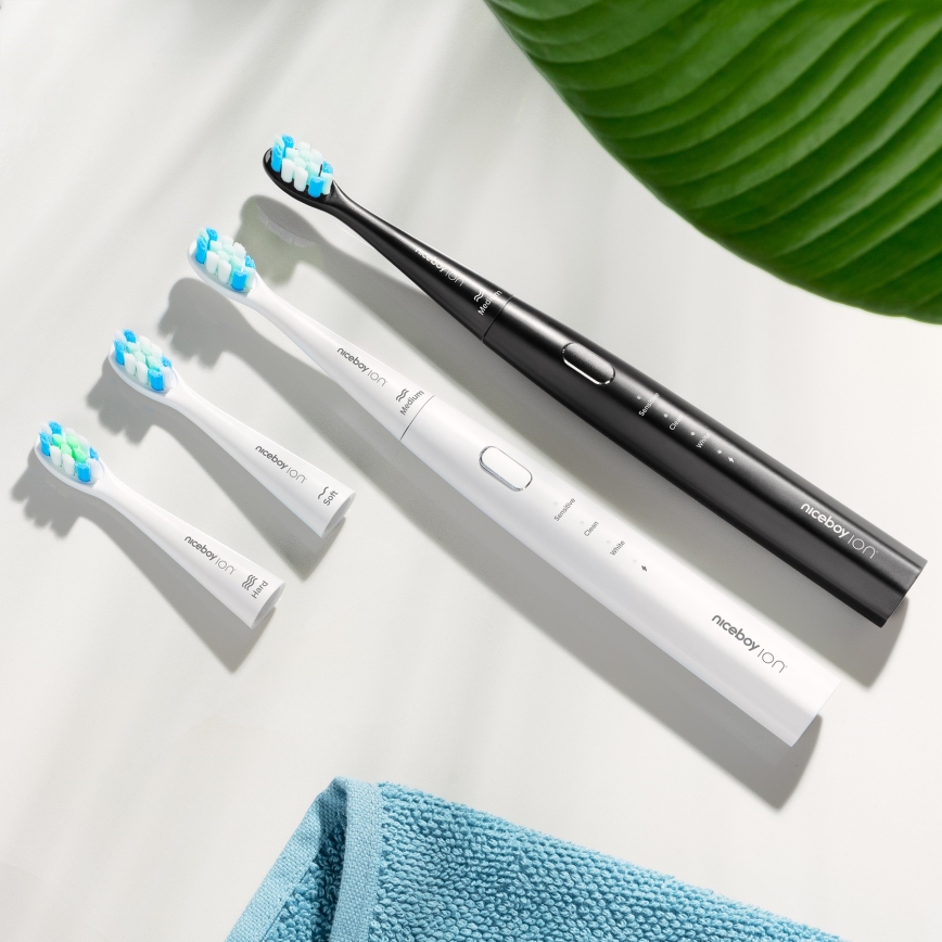 Niceboy ION Sonic Lite - Sonická zubná kefka 500 mAh IPX7 čierna