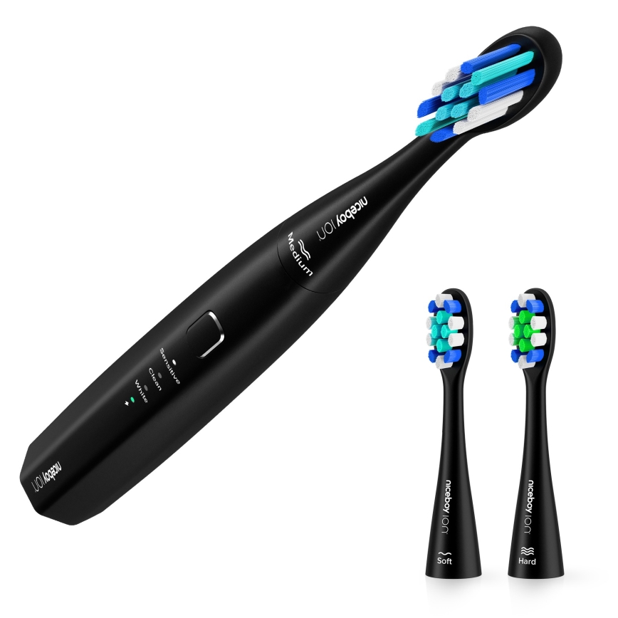 Niceboy ION Sonic Lite - Sonická zubná kefka 500 mAh IPX7 čierna
