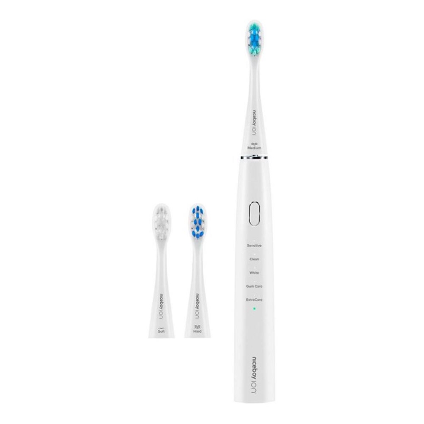 Niceboy ION Sonic - Sonická zubná kefka 800 mAh IPX7 biela