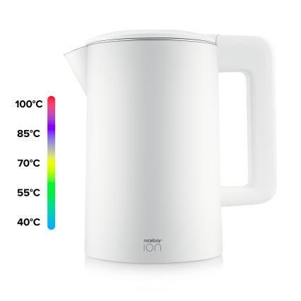 Niceboy ION ThermoKettle TK5 - Rýchlovarná kanvica s termoreguláciou 1,7 l 2200W/230V biela