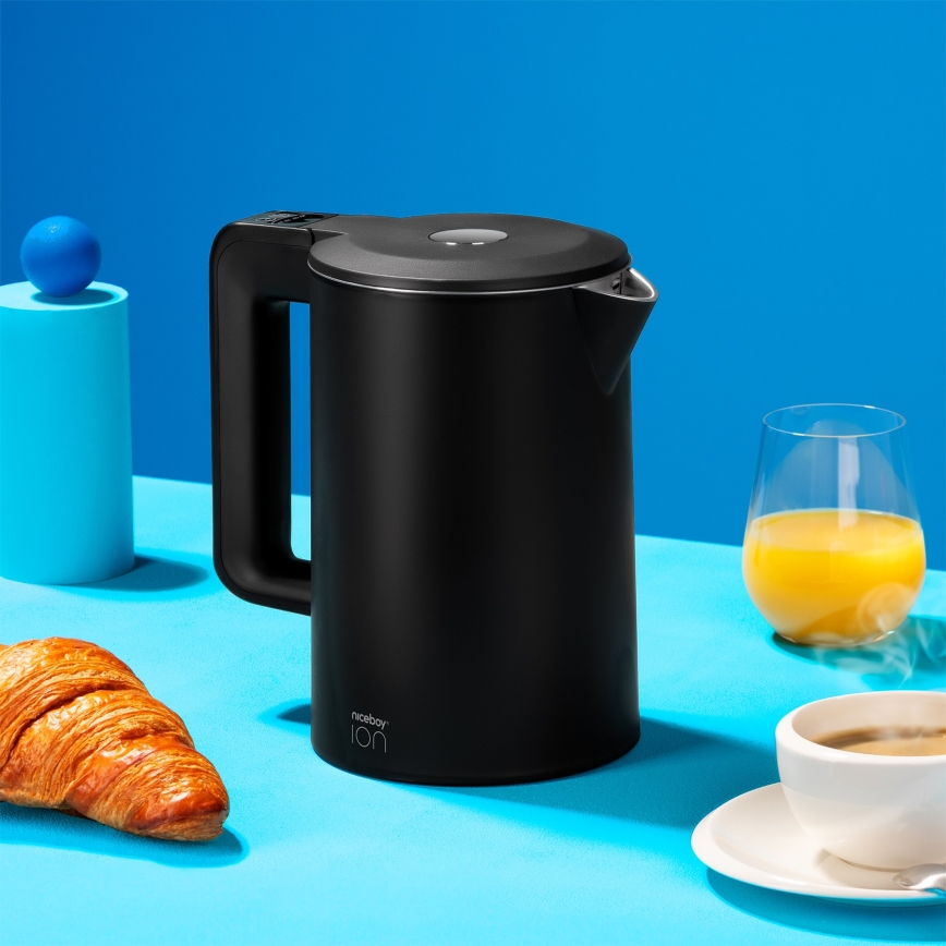 Niceboy ION ThermoKettle TK5 - Rýchlovarná kanvica s termoreguláciou 1,7 l 2200W/230V čierna