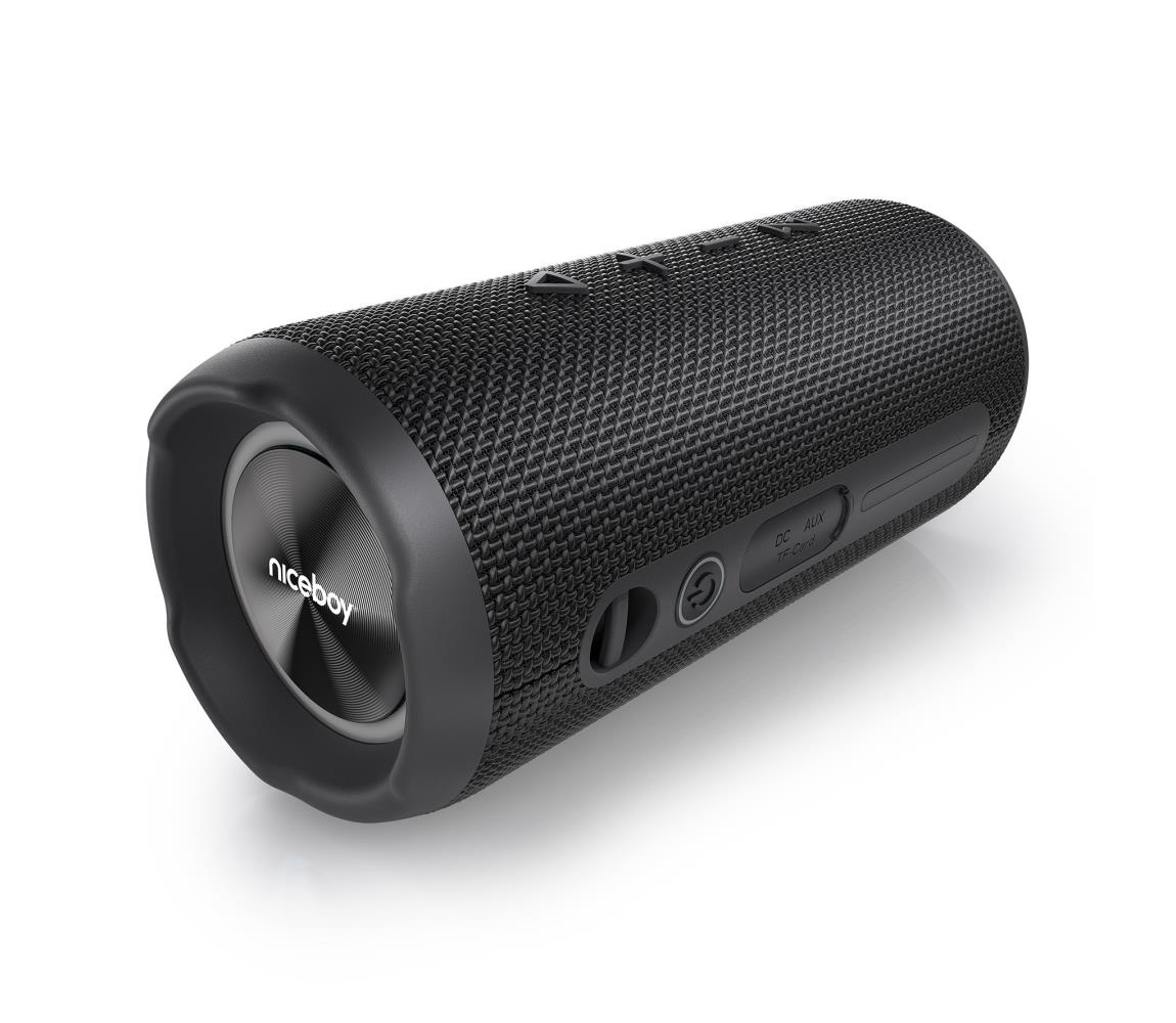 Niceboy Nexus - LED bezdrôtový reproduktor 26W/4000 mAh IPX6 čierny nexus