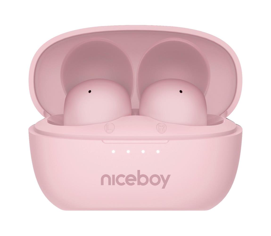 Niceboy Podsie 4 POP - Bezdrôtové slúchadlá 400 mAh + 2×40 mAh IPX4 ružové podsie-4-pop-pink