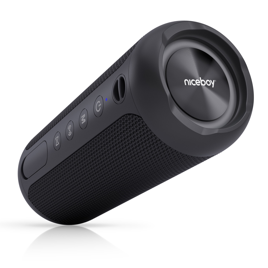 Niceboy Polaris - LED Bezdrôtový reproduktor s mikrofónom 30W/2000 mAh IPX7 čierna
