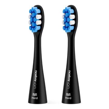 Niceboy - SADA 2x Náhradná hlavica Hard pre kefku ION Sonic a SmartSonic čierna