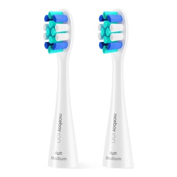 Niceboy - SADA 2x Náhradná hlavica Lite Medium pre kefku ION Sonic biela