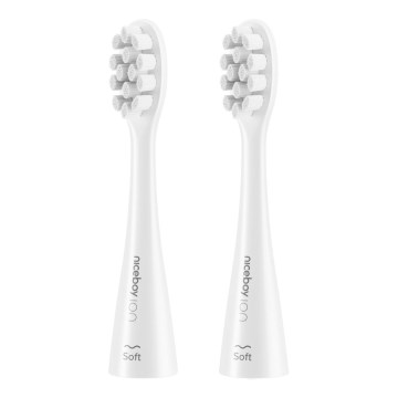 Niceboy - SADA 2x Náhradná hlavica Soft pre kefku ION Sonic a SmartSonic biela