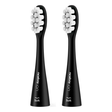 Niceboy - SADA 2x Náhradná hlavica Soft pre kefku ION Sonic a SmartSonic čierna