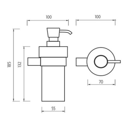 NIMCO BR 11031KN-26 - Nástenný dávkovač mydla BORMO 300 ml biela/lesklý chróm