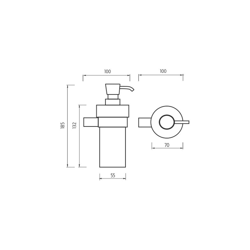 NIMCO BR 11031KN-26 - Nástenný dávkovač mydla BORMO 300 ml biela/lesklý chróm