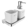 NIMCO MA 2905831K-T-26 - Nástenný dávkovač mydla a stojanček na zubné kefky MAYA 320 ml biela/lesklý chróm