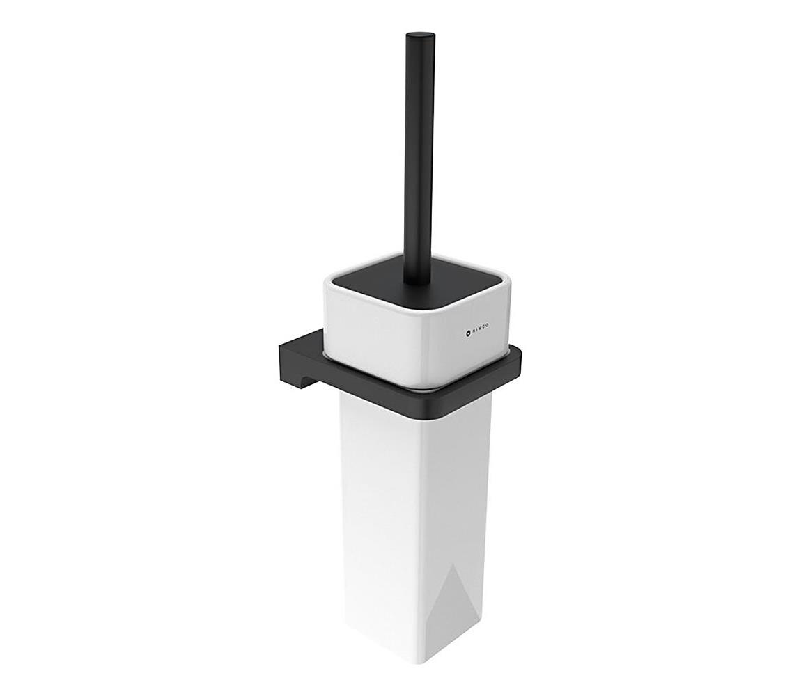 NIMCO MAC 29094K-90 - Nástenná WC štetka MAYA biela/matná čierna MAC 29094K-90