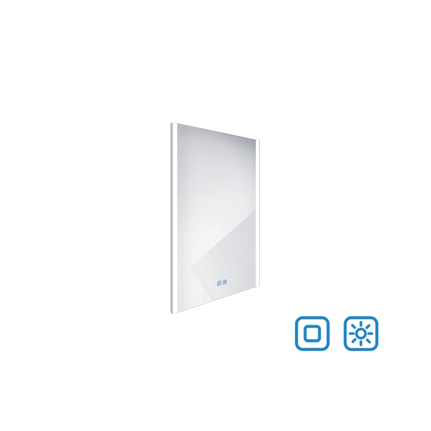 NIMCO ZP 11001VX - LED Stmievateľné kúpeľňové podsvietené zrkadlo LED/21W/230V 3000-6500K 70x50 cm IP44