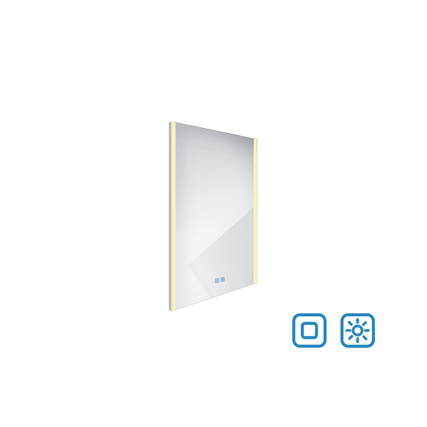 NIMCO ZP 11001VX - LED Stmievateľné kúpeľňové podsvietené zrkadlo LED/21W/230V 3000-6500K 70x50 cm IP44
