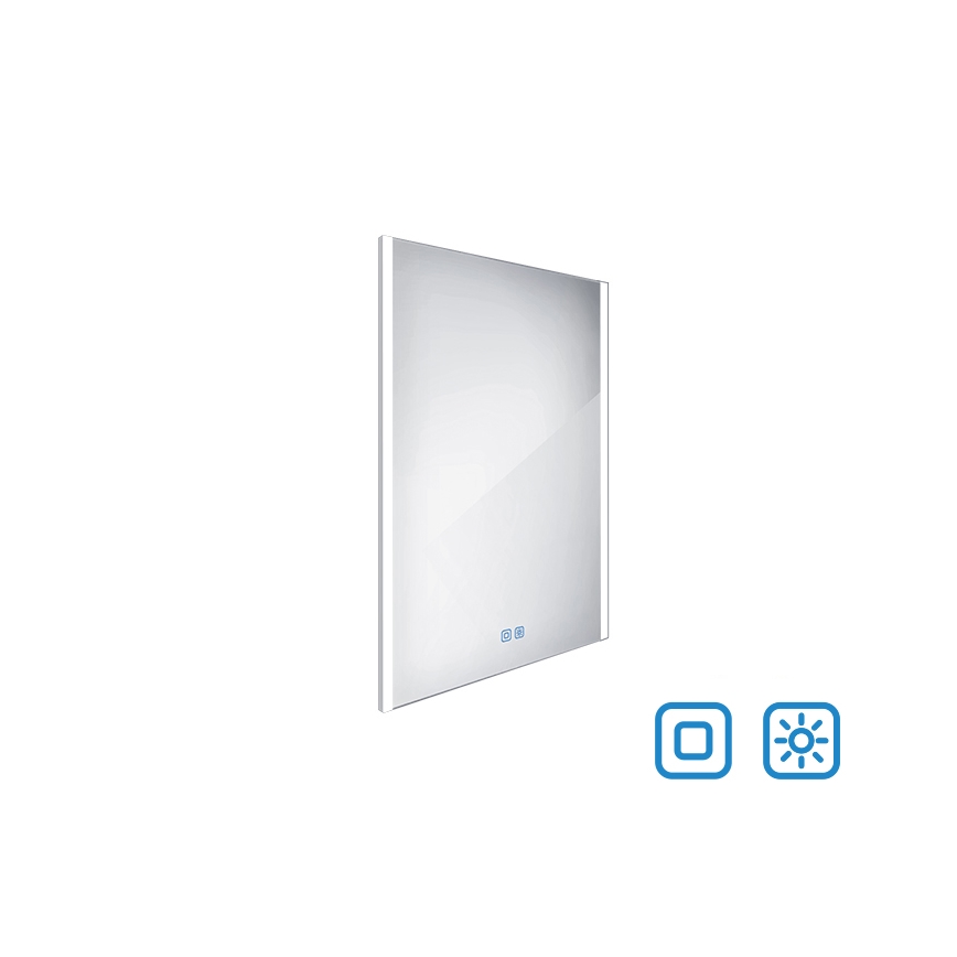 NIMCO ZP 11002VX - LED Stmievateľné kúpeľňové podsvietené zrkadlo LED/24W/230V 3000-6500K 80x60 cm IP44