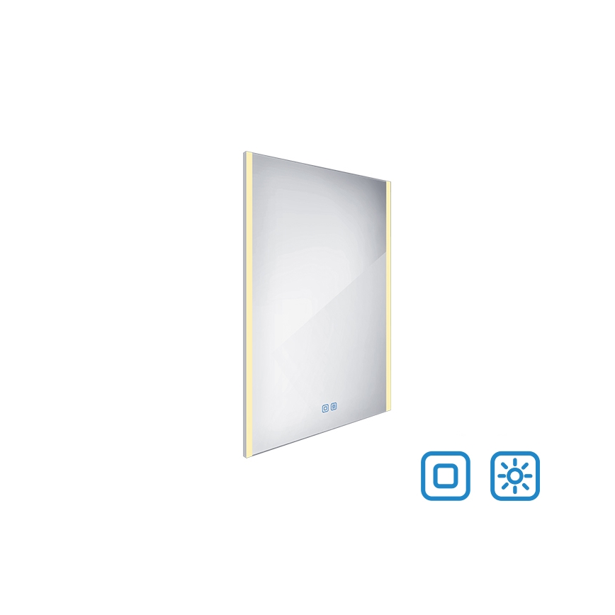 NIMCO ZP 11002VX - LED Stmievateľné kúpeľňové podsvietené zrkadlo LED/24W/230V 3000-6500K 80x60 cm IP44