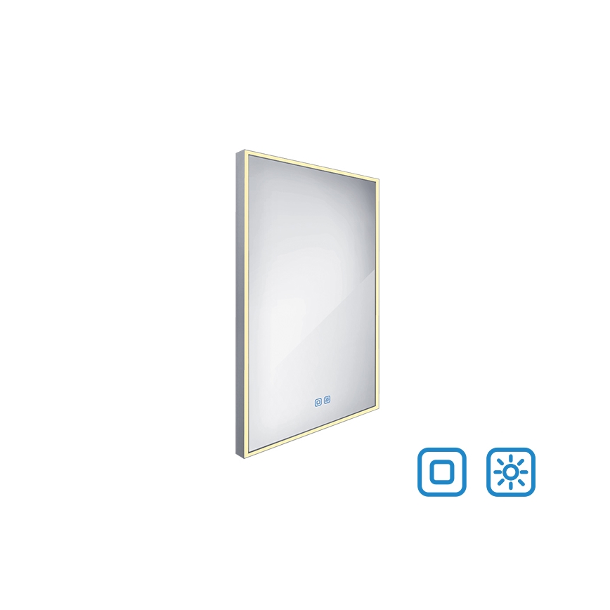 NIMCO ZP 13001VX - LED Stmievateľné kúpeľňové podsvietené zrkadlo LED/35W/230V 3000-6500K 70x50 cm IP44