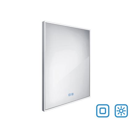 NIMCO ZP 13002VX - LED Stmievateľné kúpeľňové podsvietené zrkadlo LED/41W/230V 3000-6500K 80x60 cm IP44