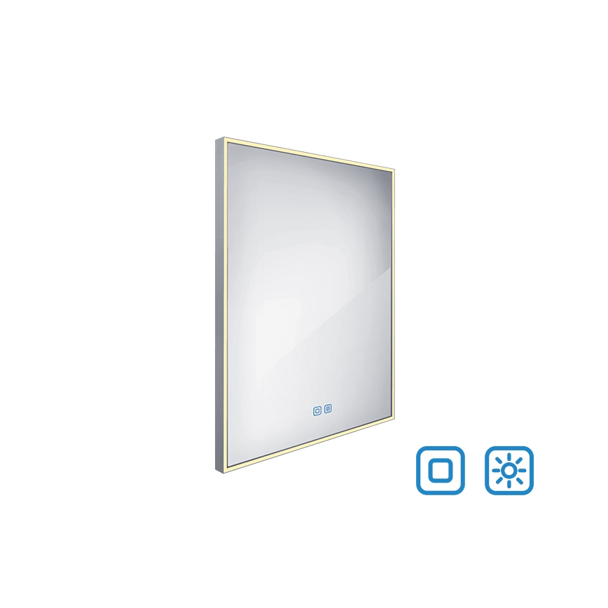 NIMCO ZP 13002VX - LED Stmievateľné kúpeľňové podsvietené zrkadlo LED/41W/230V 3000-6500K 80x60 cm IP44