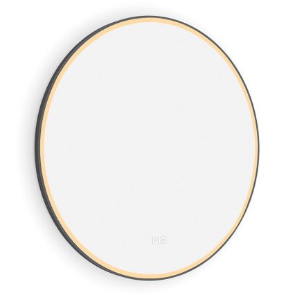 NIMCO ZPC 28001RVX-90 - LED Stmievateľné kúpeľňové podsvietené zrkadlo LED/33W/230V 3000-6500K pr. 70 cm matná čierna IP44