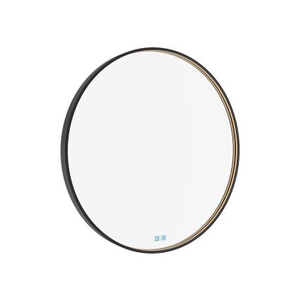 NIMCO ZPC 31002RVX-90 - LED Stmievateľné kúpeľňové podsvietené zrkadlo LED/26W/230V 3000-6500K pr. 80 cm matná čierna IP44