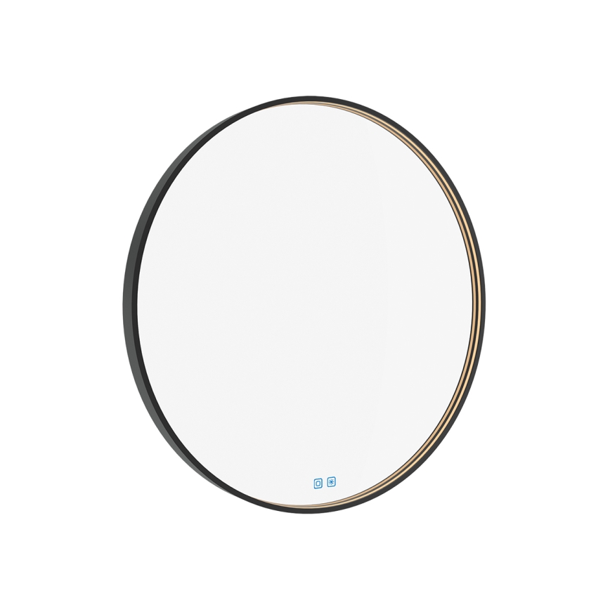NIMCO ZPC 31002RVX-90 - LED Stmievateľné kúpeľňové podsvietené zrkadlo LED/26W/230V 3000-6500K pr. 80 cm matná čierna IP44