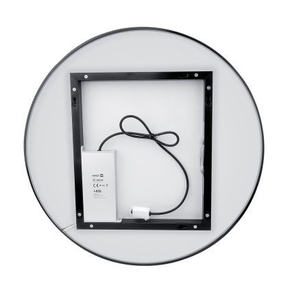 NIMCO ZPC 31002RVX-90 - LED Stmievateľné kúpeľňové podsvietené zrkadlo LED/26W/230V 3000-6500K pr. 80 cm matná čierna IP44