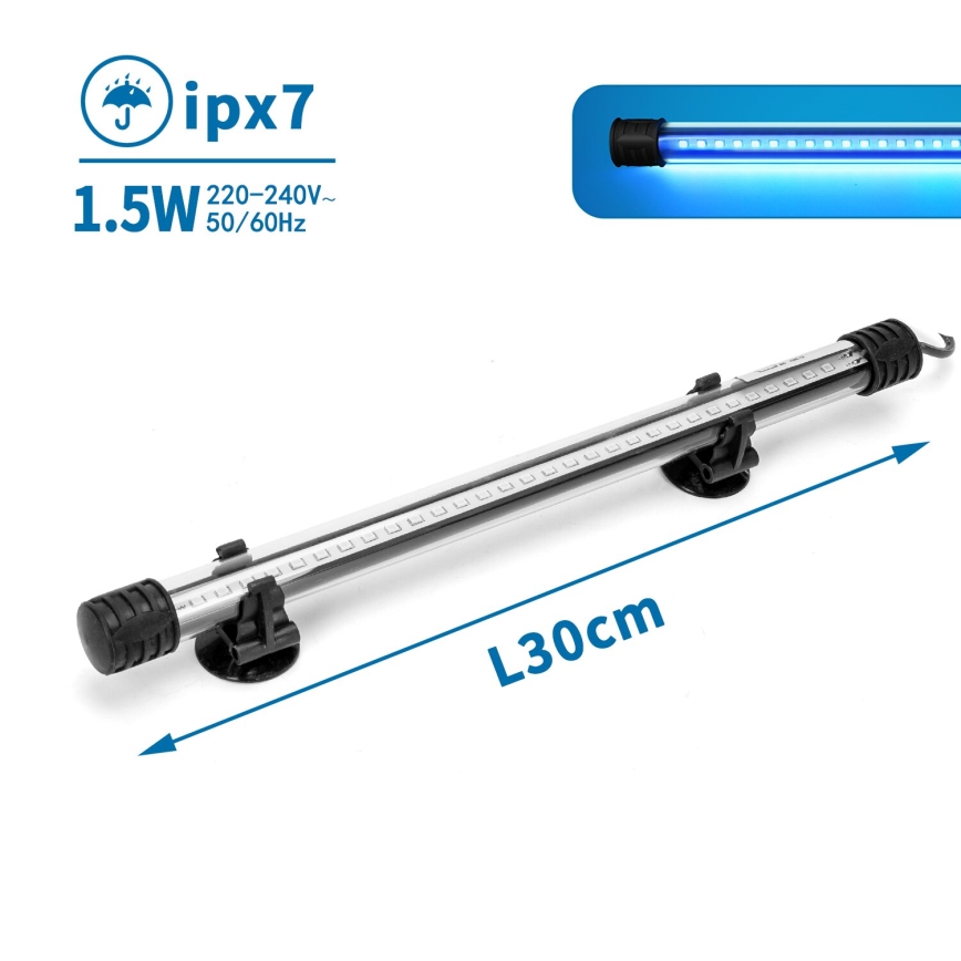 Nobleza - LED Osvetlenie akvária LED/1,5W/230V IPX7 30 cm
