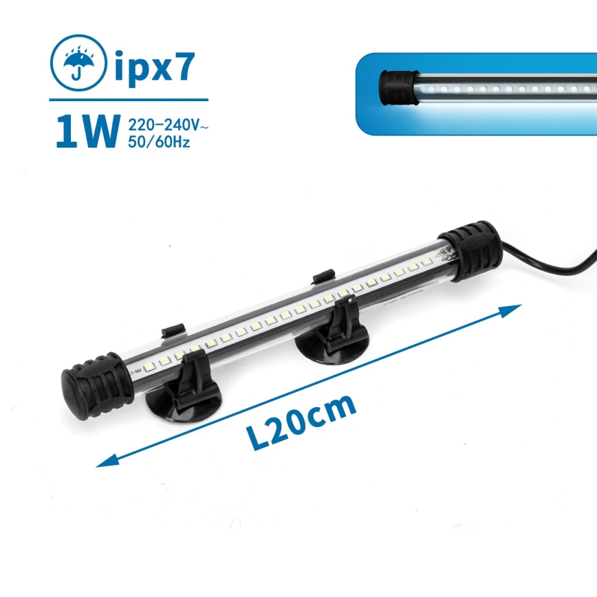 Nobleza - LED Osvetlenie akvária LED/1W/230V IPX7 20 cm