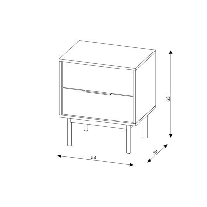 Nočný stolík ELI béžový