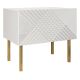 Nočný stolík EXITO 46x50 cm biela/zlatá