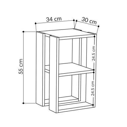 Nočný stolík LONIE 55x30 biela