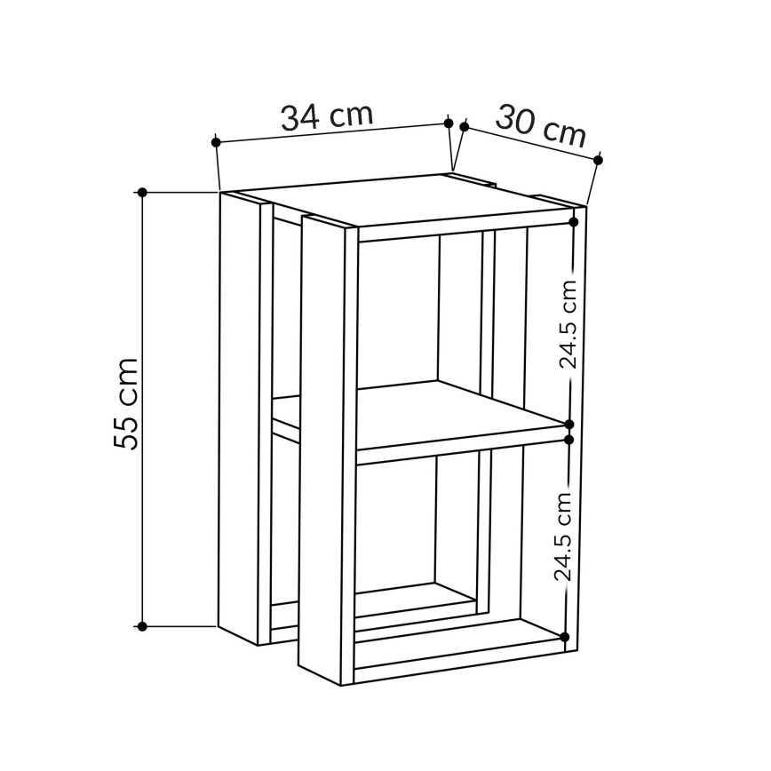 Nočný stolík LONIE 55x30 biela