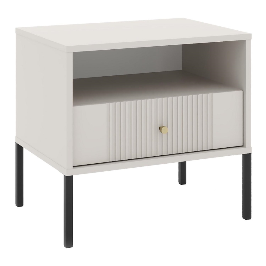 Nočný stolík LUE béžový/čierny